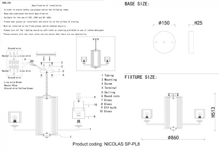 Crystal LuxNICOLAS SP-PL8 NICKEL/WHITE